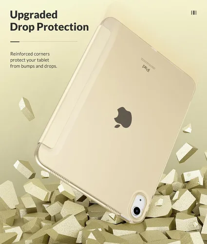 Miniatura 8 de MoKo Funda para Nuevo iPad (A16) de 11ª Generación 2025/ 10ª Generación 2022, Funda para iPad de 11 Pulgadas/ 10.9 Pulgadas con Funda Trasera Oro