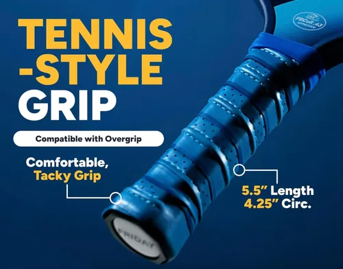 Miniatura 5 de Pala de pádel Friday Fever, fibra de carbono T700 en capa triple sin tratar, construcción de 3ª generación, espuma de doble filo, certificada USAP
