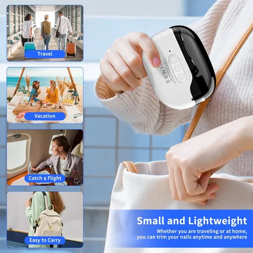 Miniatura 5 de Cortaúñas eléctrico 3 en 1, 2026 mejorado sin dolor automático para uñas gruesas de las manos y los pies, 3 velocidades con LED, pulido