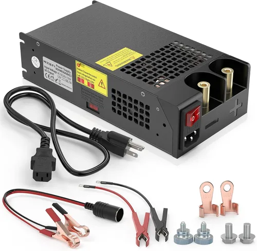 Conversor AC a DC 800W 66.7A, fuente de alimentación de 12V, conversor adaptador transformador de 110V AC a 12V DC para RV, radio/estéreos de coche,