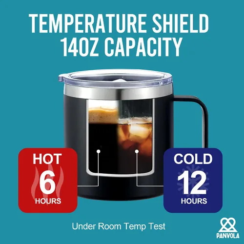 Miniatura 5 de Taza de café aislada de 14 onzas con asa y tapa, regalo para jefes, gerente de empleador de parte de un compañero de trabajo, vaso térmico de acero