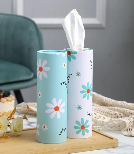 Miniatura 5 de Portapañuelos para coche con pañuelos faciales a granel - cilindro de 4 paquetes de pañuelos para coche, portapañuelos para automóvil, pañuelos