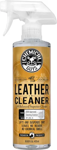 Miniatura 9 de Chemical Guys Paquete de limpiador y acondicionador de cuero pulverizable, paquete de 16 onzas (2) botellas de 16 onzas para asientos de cuero