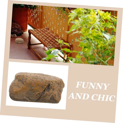Miniatura 9 de jojofuny Hidden Key Holder outside Fake Rock for Key Hider Large Outdoor Storage