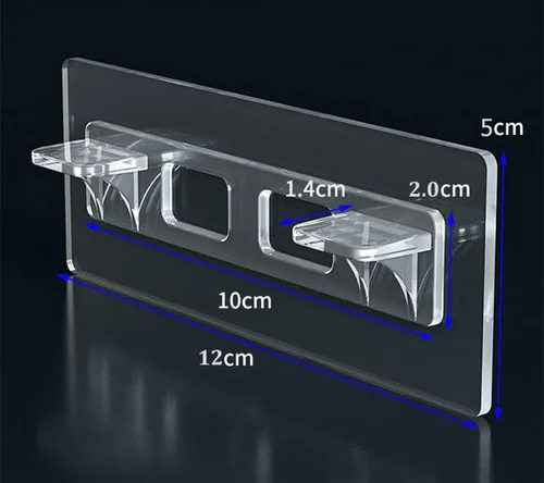 Miniatura 3 de 12 clips de estante de gabinete sin taladro, soporte adhesivo para estante, clavijas de estante para estantes, clips de estante de gabinete, soporte