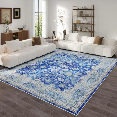 Miniatura 46 de Rugcomf Alfombra de pasillo de 2 x 6 pies, lavable, bohemio, suave, antideslizante, no desprende pelusa, lana sintética, estilo vintage para cocina