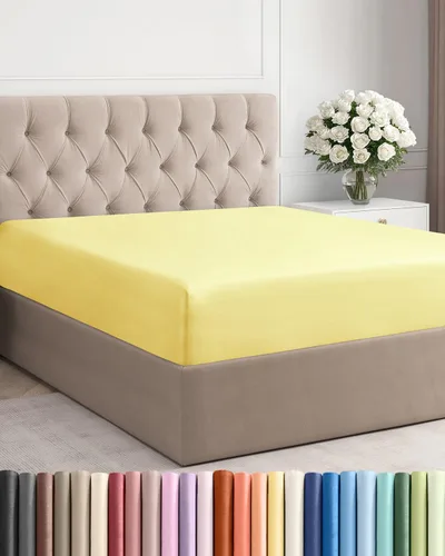 Sábana ajustada Cal King - Sábana inferior única ajustada - Ropa de cama de lujo hotelera suave con bolsillos profundos de 8-16 pulgadas - 29 -