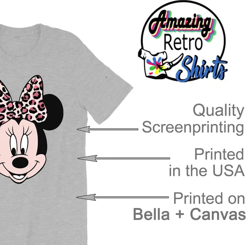 Miniatura 4 de Camisa de manga corta con estampado de leopardo y Minnie y retrato, camisa de safari