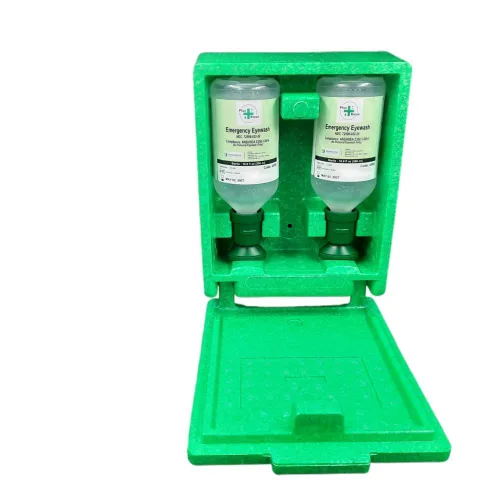 ​Estación de lavado de ojos pequeña Plum 45852, 11" de alto, 4.75" de ancho, 8.5" de largo, 16.9 fl ​Oz., poliestireno