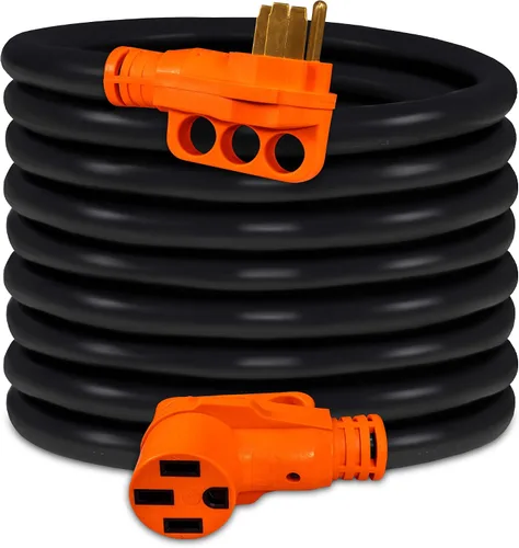 Miniatura 16 de True Mods Cable de Extensión de Alimentación de Costa de 50 pies, 125 V, 30 amperios para caravana [NEMA TT-30P TT-30R] [luz LED] [ETL] 30A calibre