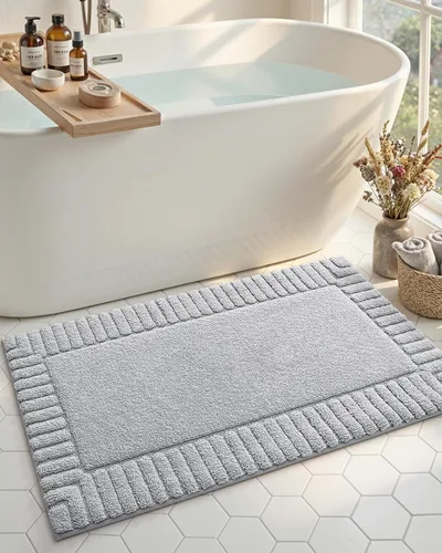 Miniatura 26 de DEXI - Alfombras de baño de 16"x24", alfombras antideslizantes para el suelo del baño, alfombra de baño ultrasuave y absorbente para la ducha, Beige