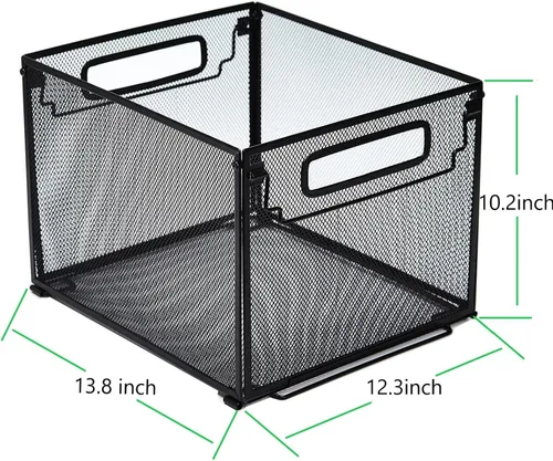Miniatura 7 de SETTFRFE Paquete de 2 organizadores de archivos, cajas de archivos de metal para carpetas colgantes, organizador de carpetas colgantes