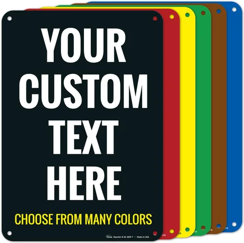 Letreros personalizados para el hogar, oficina, negocios, entrega, decoración, uso en interiores y exteriores, 10 x 7 pulgadas, aluminio 040 libre