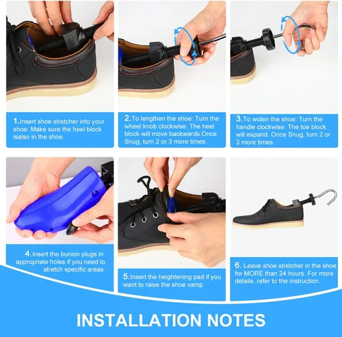 Miniatura 21 de eachway - Estirador de zapatos para hombre y mujer, ajusta el largo y ancho del calzado, para tallas de hombre de EE. UU. de 10 a 13.5