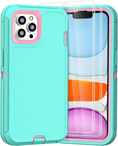 Miniatura 10 de Funda diseñada para iPhone 11 Pro Max [protección resistente 3 en 1 de cuerpo completo] con 2 protectores de pantalla, funda protectora resistente