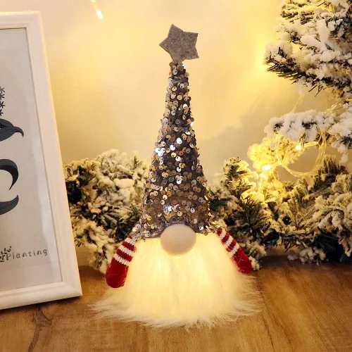 Miniatura 3 de GMOEGEFT Luces escandinavas de gnomo de Navidad con temporizador, gnomo sueco de Santa Tomte, decoración de Navidad nórdica, juego de 2