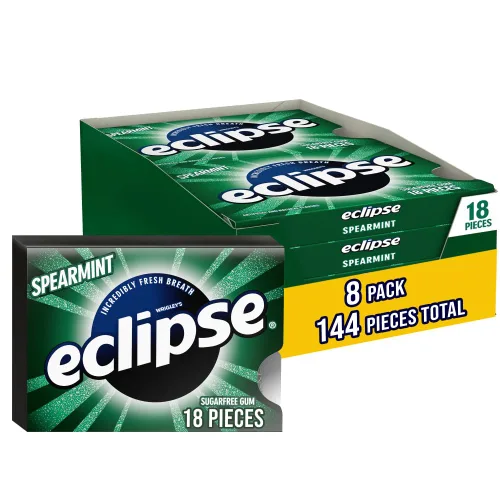 Miniatura 7 de ECLIPSE Goma de mascar sin azúcar de menta - 8 paquetes, 18 unidades cada paquete de goma de mascar