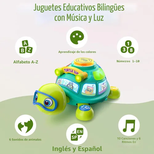 Miniatura 3 de ToddlerCley Juguetes para bebés de 6 a 12 meses, juguetes para gatear de tortuga musical para bebés de 7, 8, 9, 10 meses, juguete iluminado