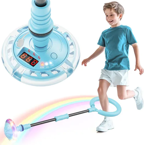 Miniatura 8 de Flooyes Pelota para saltar para niños, juguete de pelota de tobillo con contador, temporizador y calculadora de calorías, regalos de cumpleaños