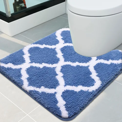 Miniatura 12 de OLANLY Alfombras de baño de 24 x 16 pulgadas, microfibra suave y absorbente, antideslizante y peluda, lavable a máquina, tapetes para el suelo