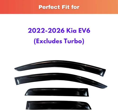 Miniatura 438 de KPY Visor de ventana compatible con Kia Soul 2009-2013, Protector contra lluvia de 4 unidades, deflectores de ventilación de ventana lateral