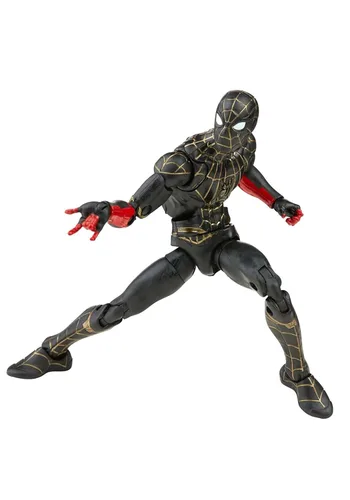 Miniatura 6 de Serie Marvel Legends - Figura de acción coleccionable de Spider-Man con traje negro y dorado de 6 pulgadas, 2 accesorios y 1 parte(s)