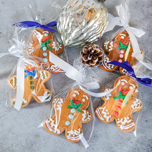 Miniatura 5 de Bolsas de celofán transparente de 5 x 7 pulgadas, 200 bolsas de plástico OPP con 200 lazos giratorios para envolver regalos, embalaje de dulces