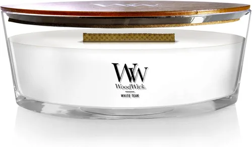 Miniatura 17 de WoodWick Santal Myrrh - Vela grande en frasco con forma de reloj de arena, cera de mezcla de soya prémium, mecha de madera Pluswick Innovation