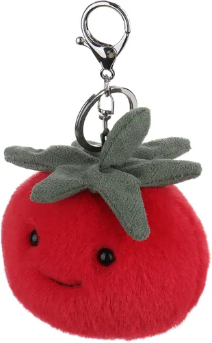 Miniatura 3 de Apricot Lamb Cute Toys - Llavero suave de peluche con tomate rojo y verduras para bolsa de niños, bolso, mochila y bolso
