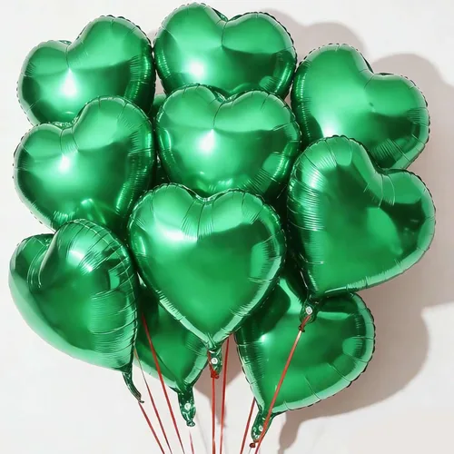 Miniatura 7 de 10 globos rojos de aluminio con forma de corazón de 18 pulgadas, globos de Mylar para baby shower, boda, decoraciones de San Valentín, globos