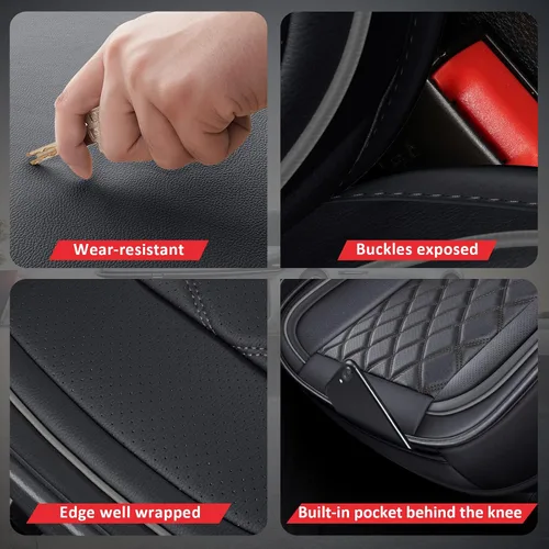 Miniatura 3 de MIROZO - Fundas de asiento delanteros, fundas de cojín de vehículo transpirables para la mayoría de Sedan, camiones y todoterrenos, para Explorer