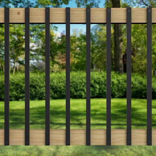 Miniatura 5 de HZIU Paquete de 25 balaustres de cubierta con tapas de extremo y tornillos de 29.5 pulgadas, balaustres rectangulares para escaleras, kit