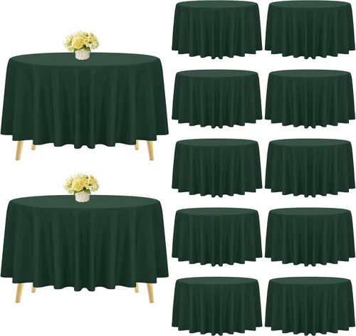 Miniatura 14 de Pesonlook - Paquete de 12 manteles rectangulares de 60 x 102 pulgadas, color beige, para mesas rectangulares de 6 pies, mantel de tela lavable