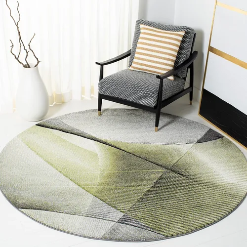 Miniatura 31 de SAFAVIEH Hollywood Collection - Alfombra decorativa de 2 pies 7 pulgadas x 5 pies, gris y azul, diseño moderno de mediados de siglo, no desprende