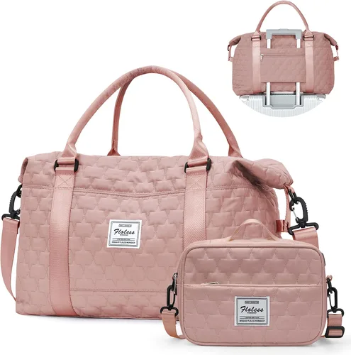 Miniatura 8 de Bolsas de viaje para mujer, bolso de mano para fin de semana para mujer, A-3-pink Con Neceser