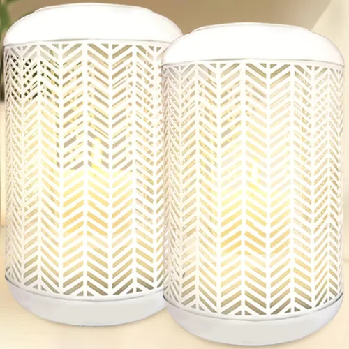 Miniatura 16 de Decozen Farol colgante para velas – Portavelas decorativo pequeño de metal negro para decoración del hogar, patio, comedor, sala de estar