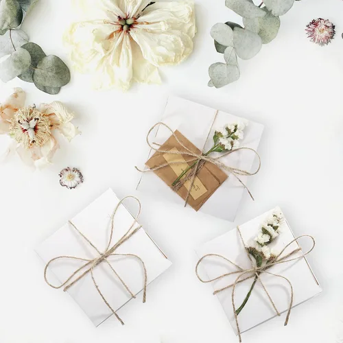 Miniatura 6 de Frantis Paquete de 24 cajas de regalo blancas con tapas, cajas de regalo pequeñas de 4 x 4 x 4 pulgadas para bodas, propuestas de dama de honor