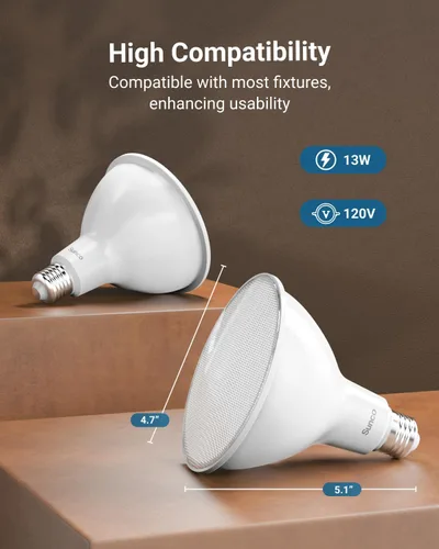 Miniatura 4 de Sunco - Paquete de 2 bombillas LED PAR38 para exteriores, impermeables, 1050 LM, 13 W (equivalente a 100 W), luz diurna de 5000 K, clasificación