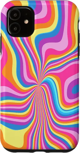 Miniatura 6 de iPhone 12 mini Groovy Liquid Swirl Retro 70's 80's Trippy Psychedelic Phone Case