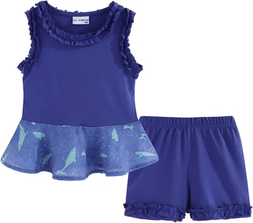 Miniatura 54 de LittleSpring Conjunto de verano para niñas con camiseta sin mangas y pantalones cortos florales