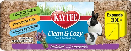 Miniatura 7 de Kaytee Ropa de cama natural limpia y acogedora con lavanda de 24,6 litros