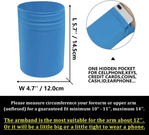 Miniatura 3 de 2 unidades pequeñas de fitness para teléfono celular para fitness, correr, brazo, bolsa para entrenamiento de fitness para iPhone 5 5S SE 6 6S 7 8