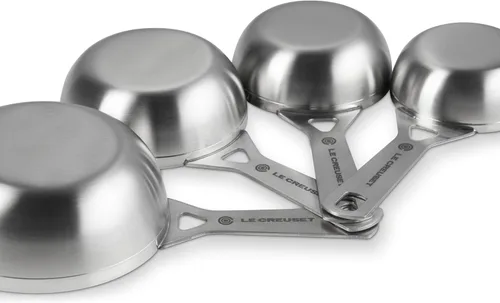 Miniatura 4 de Le Creuset Tazas medidoras de acero inoxidable, juego de 4 El juego incluye: 1/4, 1/3, 1/2 y 1 tazas