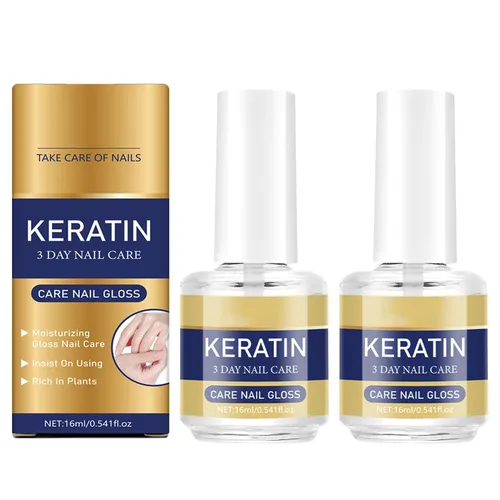 2 unidades de aceite de queratina para el cuidado de uñas, tratamiento hidratante para uñas fuertes y brillantes, aceite de cutícula de aloe vera y