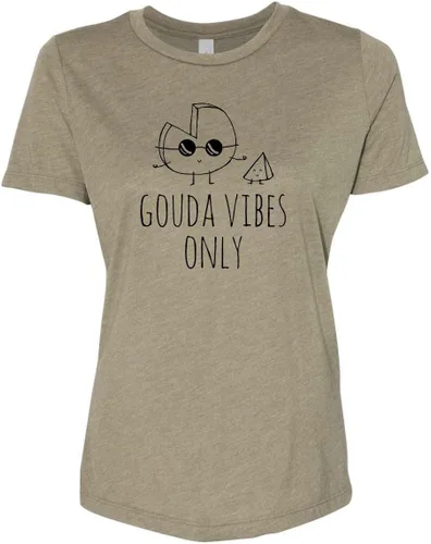 Miniatura 8 de Cute Women's Screen Printed Crew Neck Tee, Shirts With Sayings, Dusty Blue or Olive