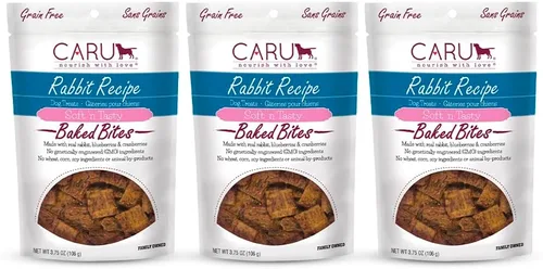 Miniatura 19 de Caru Soft n' Tasty Baked Bites Salmon Bites - Golosinas para perros para entrenamiento, carne real con arándanos y arándanos, bolsas de 4 onzas