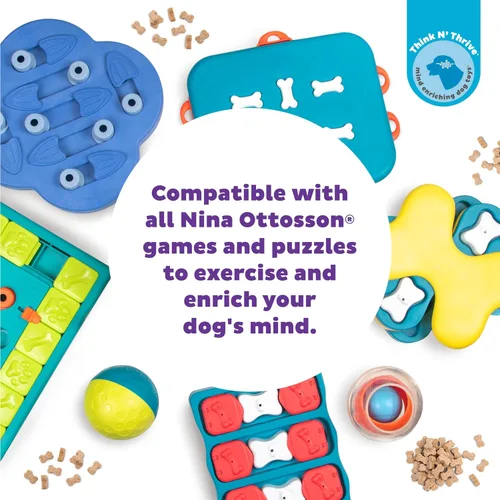 Miniatura 5 de Outward Hound by Nina Ottosson Puzzle Bitez Golosinas para perros, sabor a tocino de manzana, recompensa de entrenamiento del tamaño de un bocado
