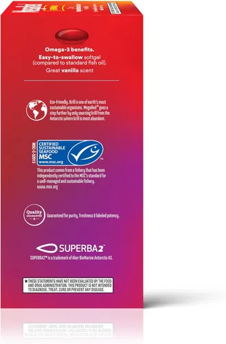 Miniatura 14 de Megared Aceite de pescado omega-3 + aceite de krill de alta absorción 500 mg cápsulas blandas, MegaRed Advanced 4 en 1 (80 unidades en una botella)