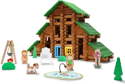 Miniatura 9 de SainSmart Jr. Juego de construcción de casa de árbol de madera de 2 niveles, regalo educativo para niños, juguete creativo STEM con cabañas y hojas