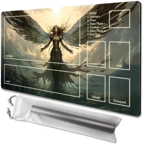 Miniatura 26 de MTG - Tapete de juego tamaño 24 x 14 pulgadas, bolsas de almacenamiento gratuitas, respaldo antideslizante, impresión, ideal para entusiastas